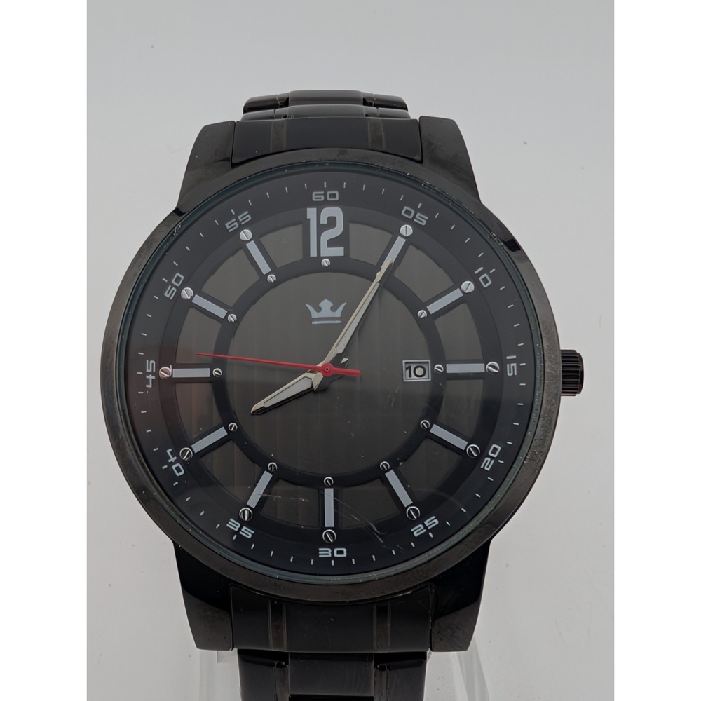 Sempre Watch Men 47mm Case Black 7" Band- New Battery